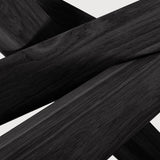 Mikado dining table - varnished oak - black - round White Cliff Studio Dining Table