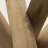 Mikado side table - oak - round White Cliff Studio Side Table