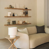 Mikado side table - oak - round White Cliff Studio Side Table