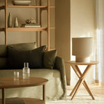Mikado side table - oak - round White Cliff Studio Side Table