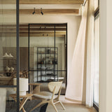 Mikado side table - oak - round White Cliff Studio Side Table