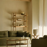 Mikado side table - oak - round White Cliff Studio Side Table