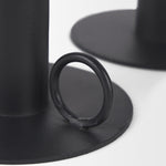 Miles Minimalist Noir Candle Holders