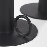 Miles Minimalist Noir Candle Holders