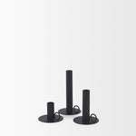 Miles Minimalist Noir Candle Holders