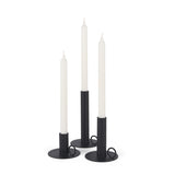 Miles Minimalist Noir Candle Holders