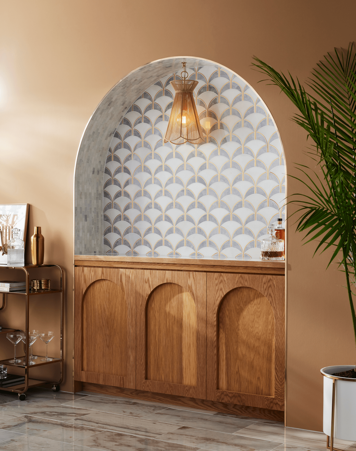 Mitzi | Aaliyah Pendant - AGED BRASS White Cliff Studio Pendant