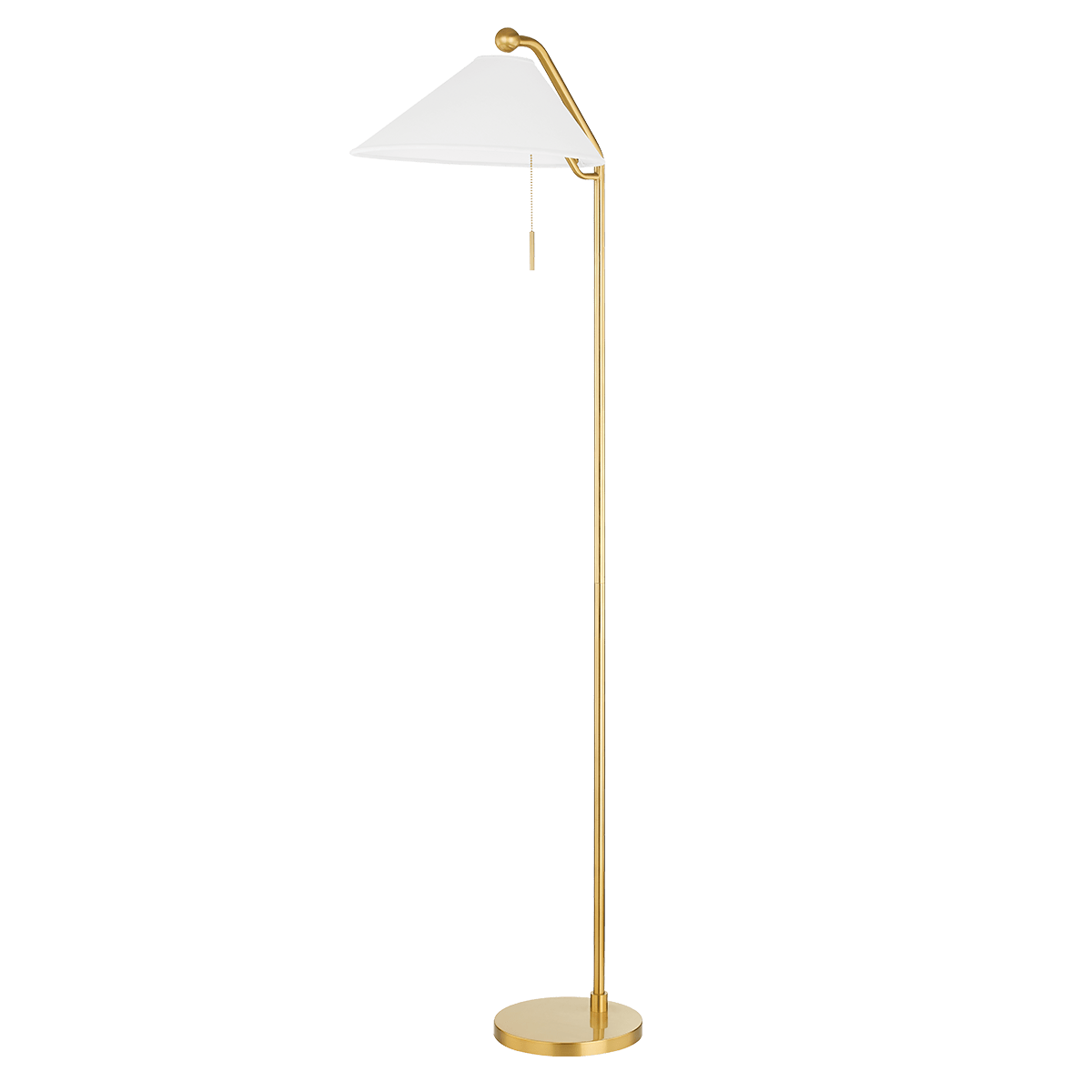 Mitzi | Aisa Floor Lamp - AGED BRASS White Cliff Studio Floor Lamp