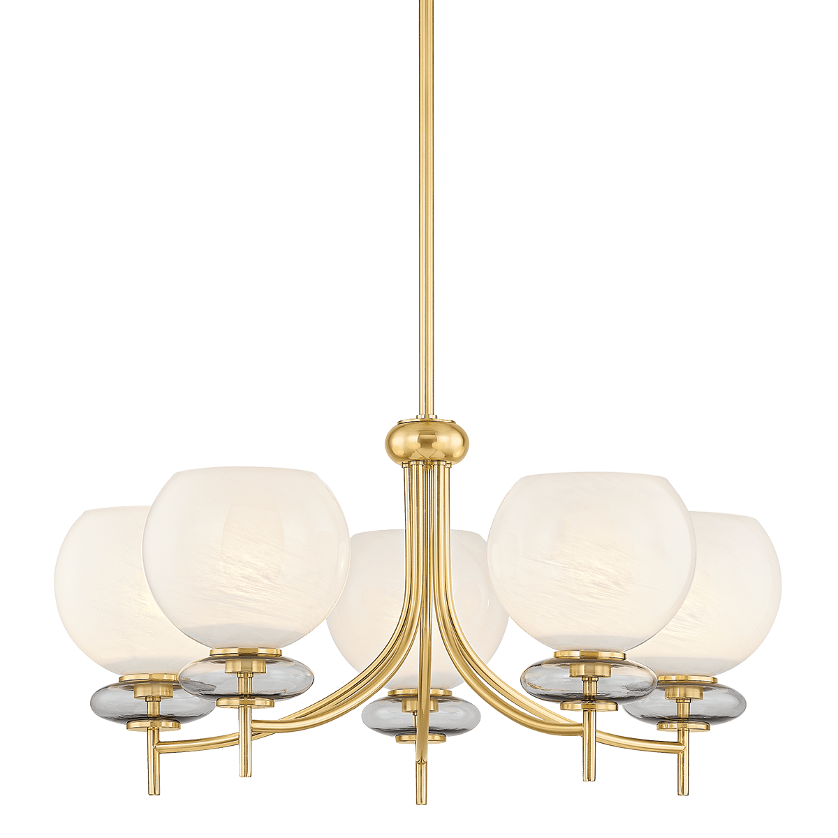 Mitzi | Alexia Chandelier in Aged Brass White Cliff Studio Chandelier