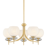 Mitzi | Alexia Chandelier in Aged Brass White Cliff Studio Chandelier