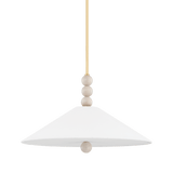Mitzi | Alexis Pendant in Aged Brass White Cliff Studio Pendant Lighting