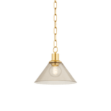 Mitzi | Anniebee Pendant in Aged Brass White Cliff Studio Pendant Lighting