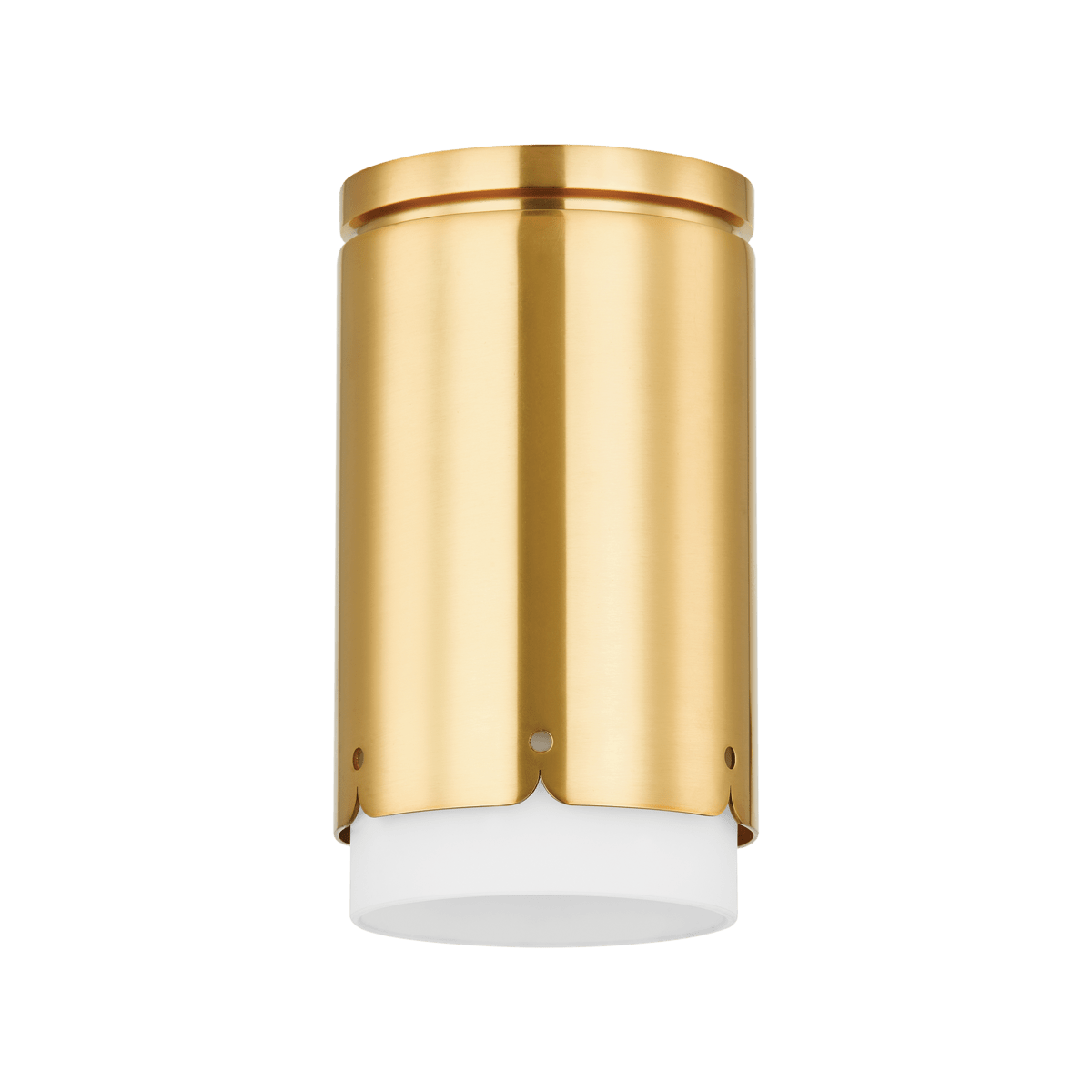 Mitzi | Asa Flush Mount in Aged Brass, H870501-AGB White Cliff Studio Flush Mount Lights
