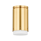 Mitzi | Asa Flush Mount in Aged Brass, H870501-AGB White Cliff Studio Flush Mount Lights