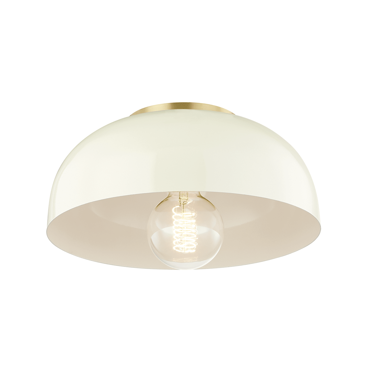 Mitzi | Avery Flush Mount in Aged Brass, H199501S-AGB/CR White Cliff Studio Flush Mount Lights