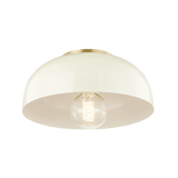 Mitzi | Avery Flush Mount in Aged Brass, H199501S-AGB/CR White Cliff Studio Flush Mount Lights