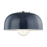 Mitzi | Avery Flush Mount in Polished Nickel, Large White Cliff Studio Flush Mount Lights