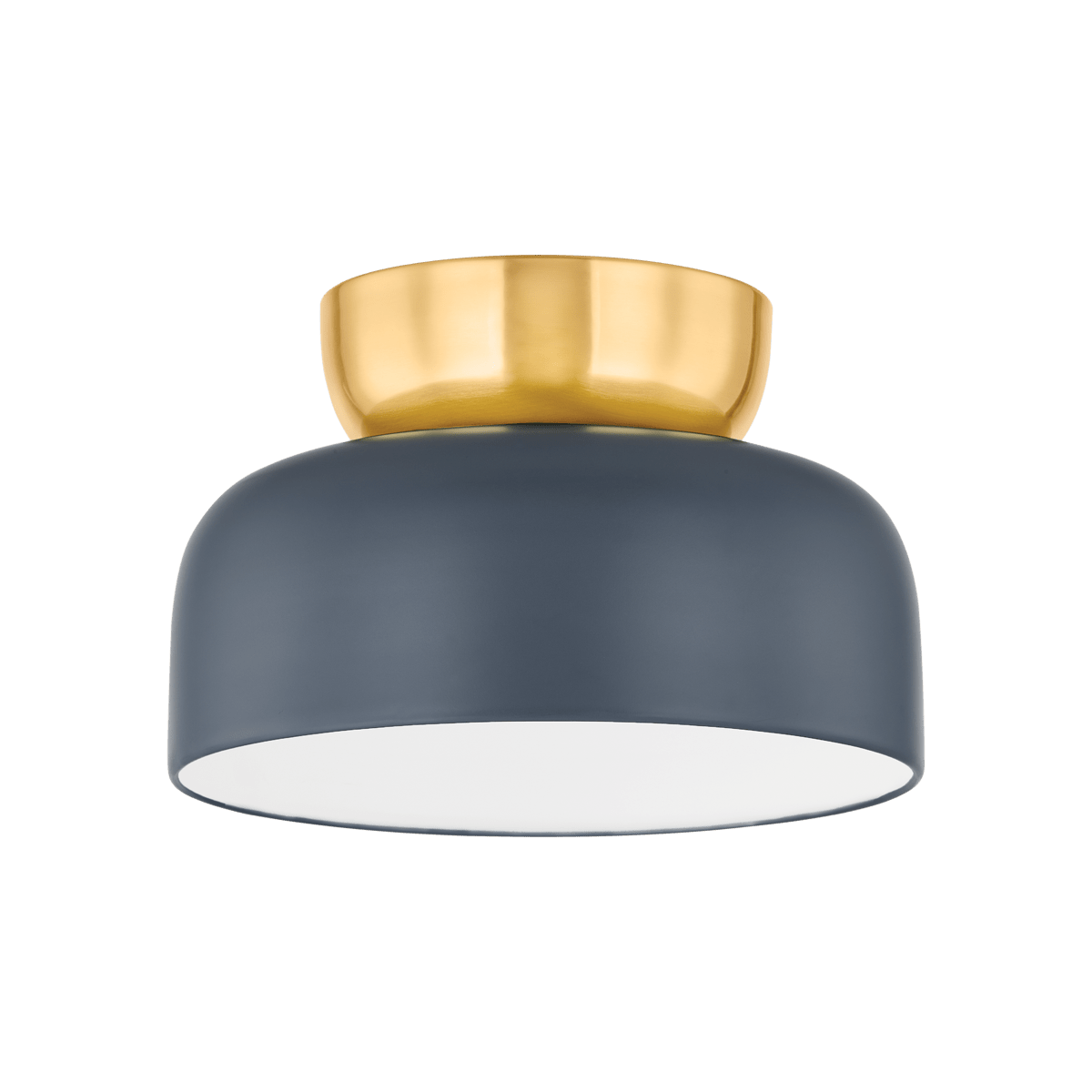 Mitzi | Batya Flush Mount in Aged Brass, Large White Cliff Studio Flush Mount Lights