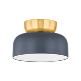 Mitzi | Batya Flush Mount in Aged Brass, Large White Cliff Studio Flush Mount Lights