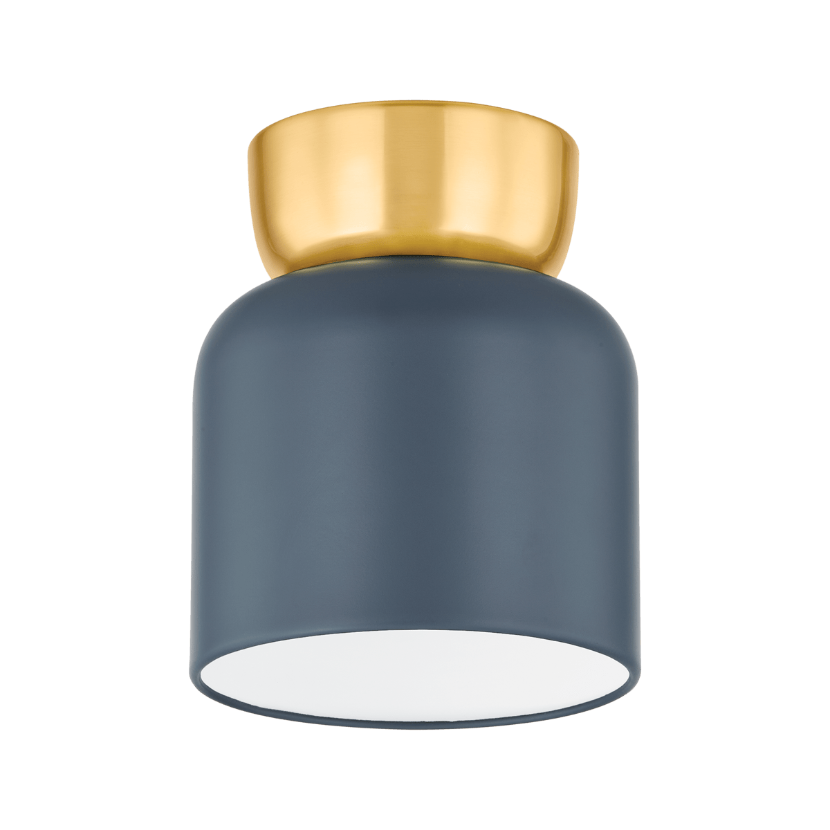 Mitzi | Batya Flush Mount in Aged Brass, Small White Cliff Studio Flush Mount Lights