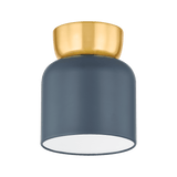 Mitzi | Batya Flush Mount in Aged Brass, Small White Cliff Studio Flush Mount Lights