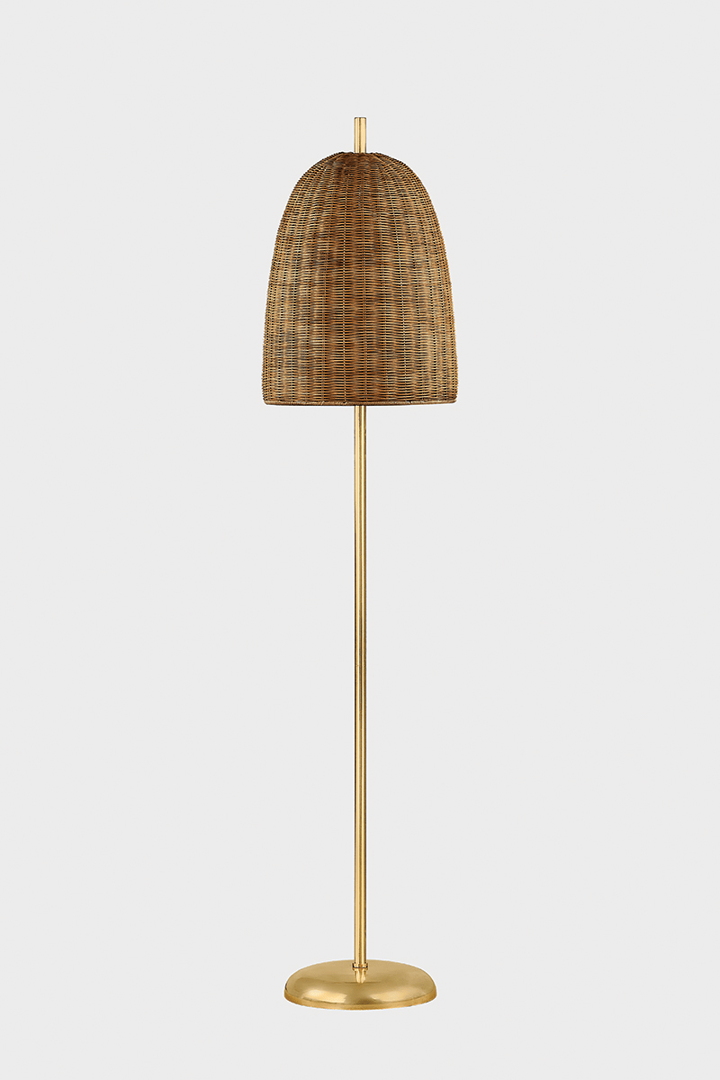 Mitzi | Beatrice Floor Lamp - AGED BRASS White Cliff Studio Floor Lamps