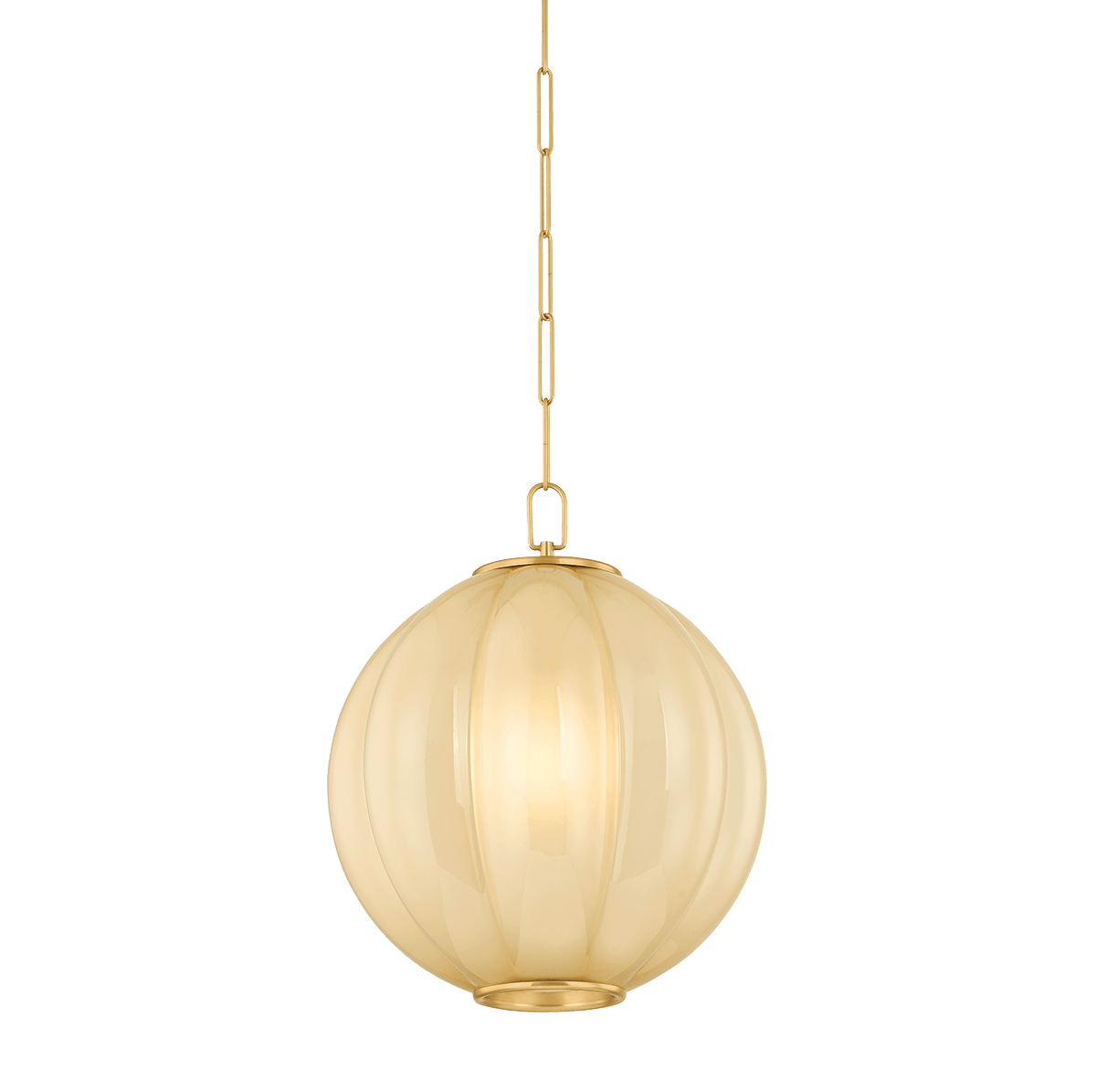 Mitzi | Bernadine Pendant in Aged Brass, Large White Cliff Studio Pendant Lighting