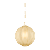 Mitzi | Bernadine Pendant in Aged Brass, Large White Cliff Studio Pendant Lighting