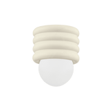 Mitzi | Bibi Flush Mount in Aged Brass White Cliff Studio Flush Mount Lights