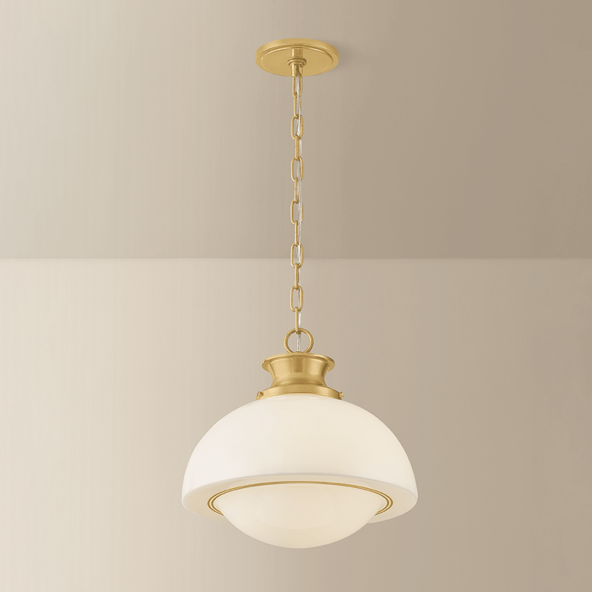Mitzi | Celine Pendant - AGED BRASS White Cliff Studio Pendant