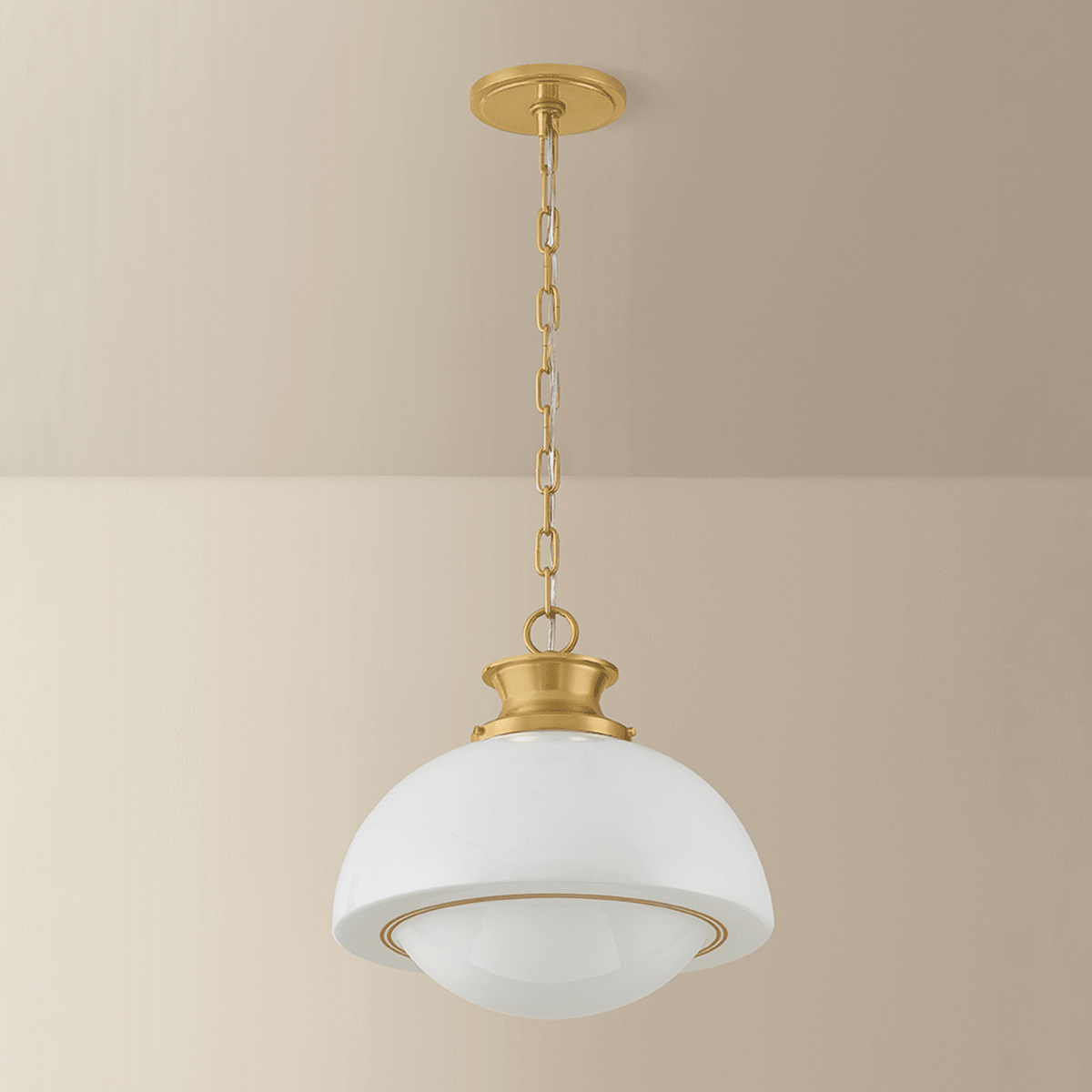 Mitzi | Celine Pendant - AGED BRASS White Cliff Studio Pendant