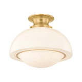 Mitzi | Celine Semi Flush - AGED BRASS White Cliff Studio Semi Flush
