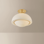 Mitzi | Celine Semi Flush - AGED BRASS White Cliff Studio Semi Flush
