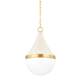 Mitzi | Ciara Pendant in Aged Brass, H787701L-AGB/SCR White Cliff Studio Pendant Lighting