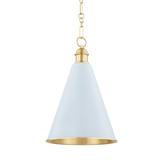 Mitzi | Fenimore Pendant in Aged Brass, H761701A-AGB/SAO White Cliff Studio Pendant Lighting