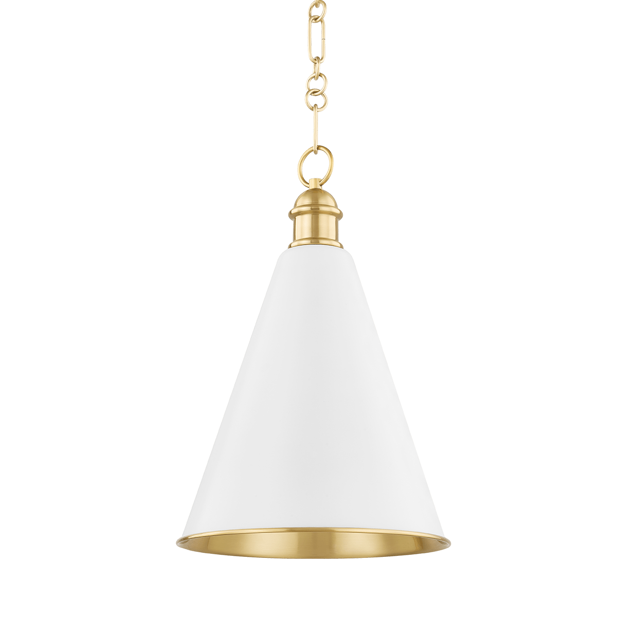Mitzi | Fenimore Pendant in Aged Brass, H761701A-AGB/SWH White Cliff Studio Pendant Lighting