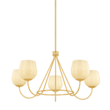 Mitzi | Genevieve Chandelier - AGED BRASS White Cliff Studio Chandelier