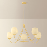 Mitzi | Genevieve Chandelier - AGED BRASS White Cliff Studio Chandelier