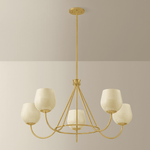 Mitzi | Genevieve Chandelier - AGED BRASS White Cliff Studio Chandelier