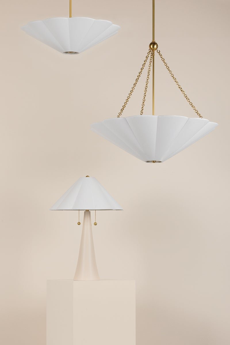 Mitzi | Jane Scalloped Pendant Light White Cliff Studio Pendant Lighting