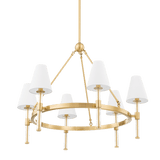 Mitzi | Janelle Chandelier in Aged Brass White Cliff Studio Chandelier