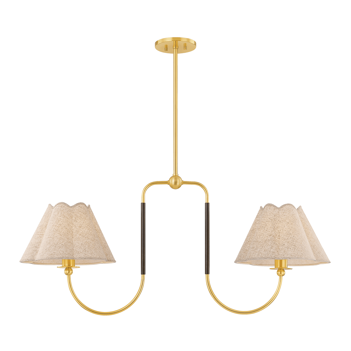 Mitzi | Janie Linear in Aged Brass White Cliff Studio Pendant Lighting