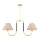 Mitzi | Janie Linear in Aged Brass White Cliff Studio Pendant Lighting