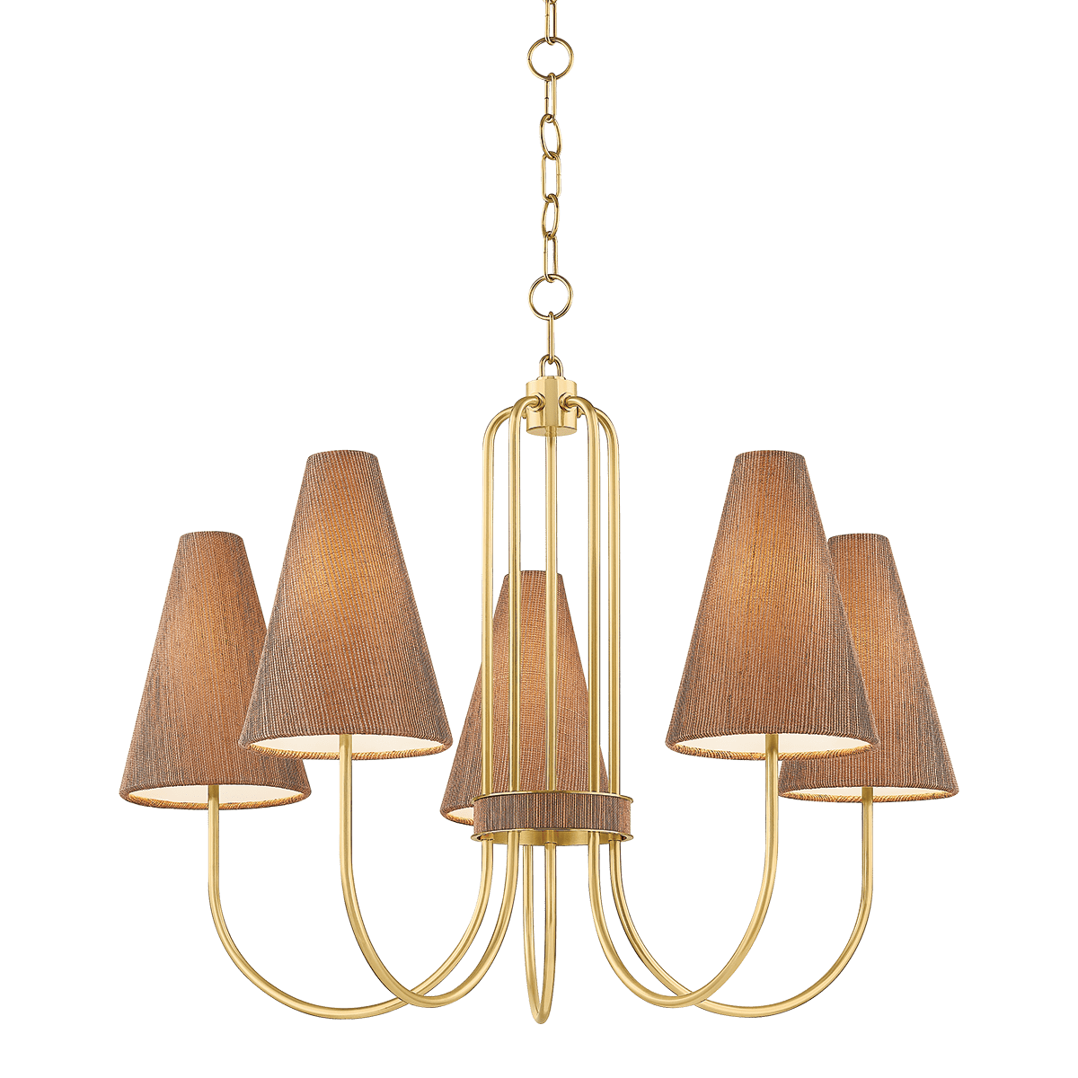Mitzi | Jessel Chandelier in Aged Brass White Cliff Studio Chandelier