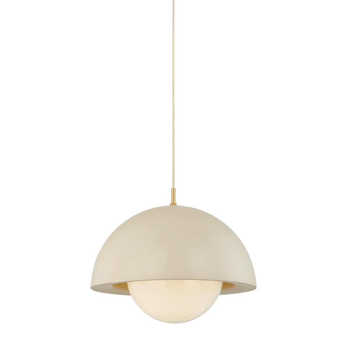 Mitzi | Jolene Pendant in Aged Brass, Small White Cliff Studio Pendant Lighting
