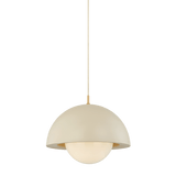 Mitzi | Jolene Pendant in Aged Brass, Small White Cliff Studio Pendant Lighting
