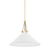 Mitzi | Kalea Pendant in Aged Brass White Cliff Studio Pendant Lighting