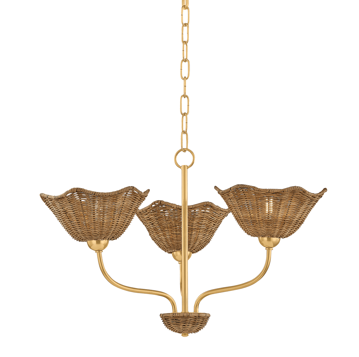 Mitzi | Kehlani Chandelier in Aged Brass White Cliff Studio Chandelier