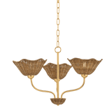 Mitzi | Kehlani Chandelier in Aged Brass White Cliff Studio Chandelier