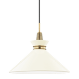 Mitzi | Kiki Pendant in Aged Brass, H251701L-AGB/CR White Cliff Studio Pendant Lighting